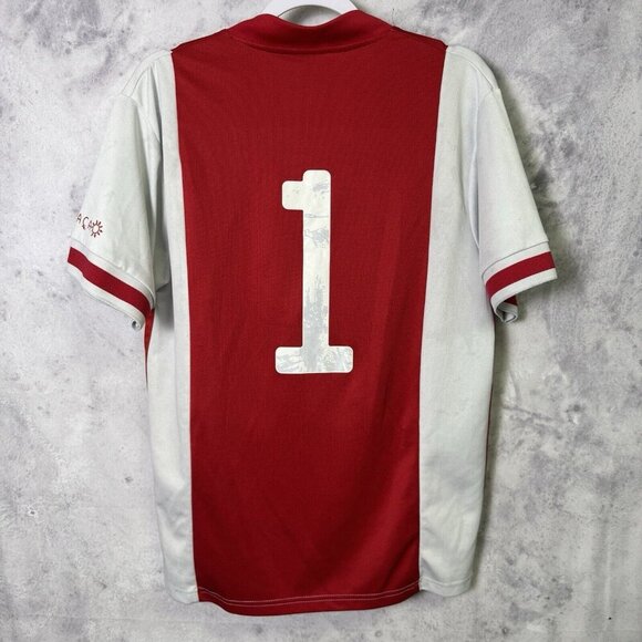 Ajax Adidas Jersey Adult Medium Red Eredivisie Europa League Soccer Climalite - Picture 2 of 15